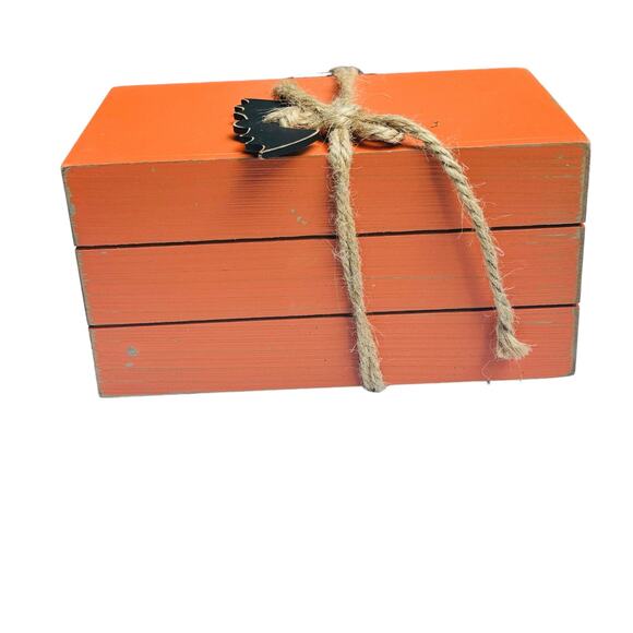 Halloween Faux Book Stack Decorative Wooden Block Books Country Art Holiday - Picture 6 of 8